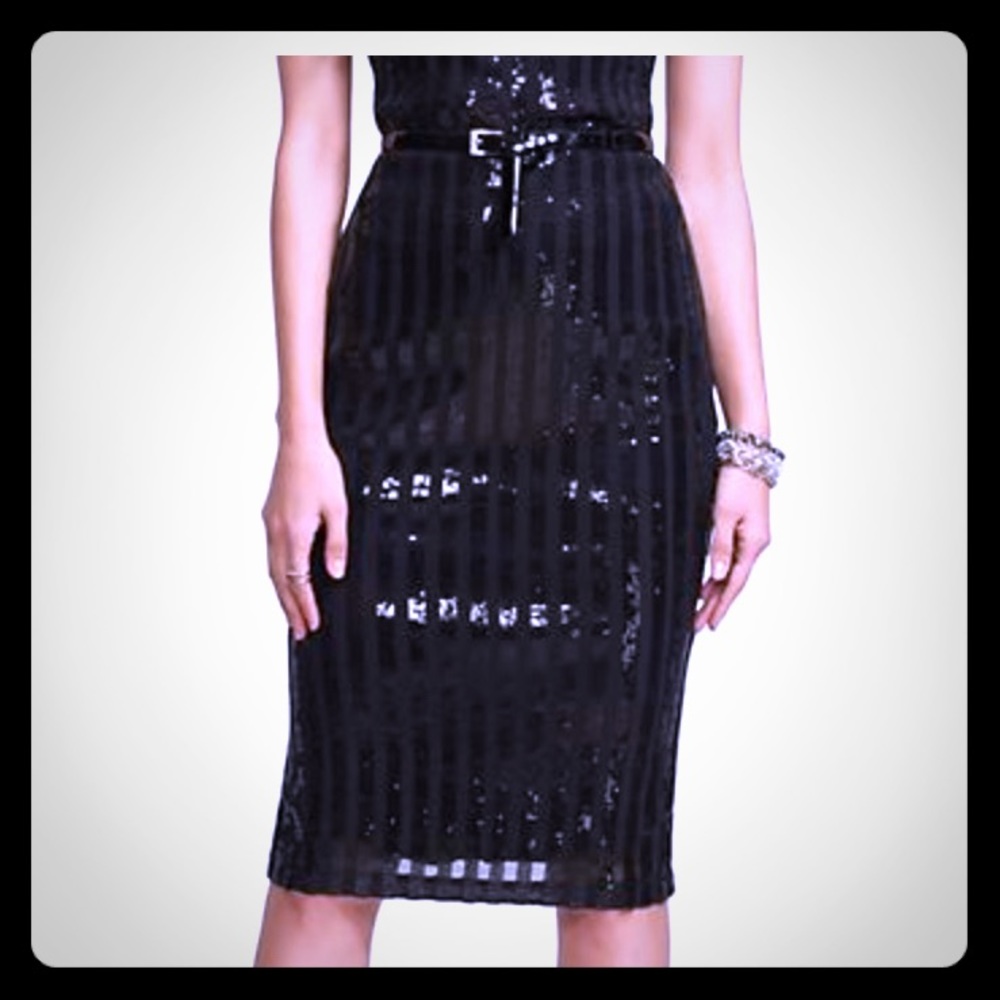 Sequin pencil skirt